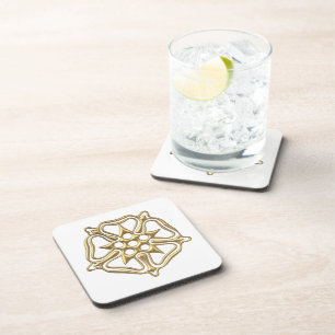 Dessous-de-verre Symbole Rose "3D" d'or