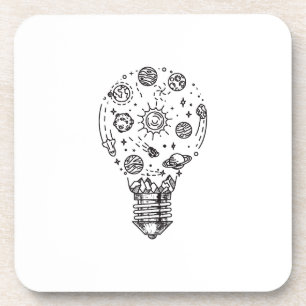 Dessous-de-verre Système solaire Doodle en bulbe