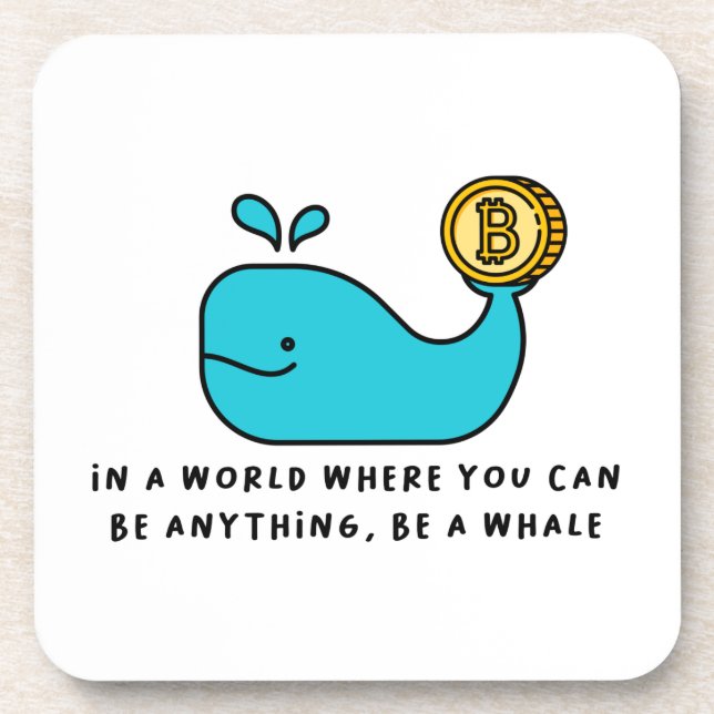 Dessous-de-verre T-shirt baleine Bitcoin (Devant)