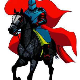 Dessous-de-verre T-Shirt vibrant Chevalier Jet Pillow Boisson Coas