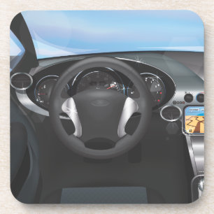 Dessous-de-verre Tableau de bord de voiture de sport