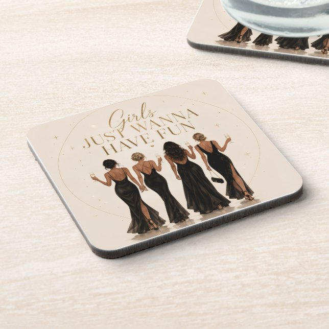 Dessous-de-verre Tapis de liège pour enterrement de vie de jeune fi (Côté gauche)