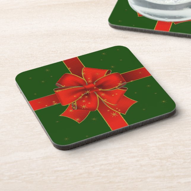 Dessous-de-verre Tapis de Noël à ruban scintillant (Côté gauche)