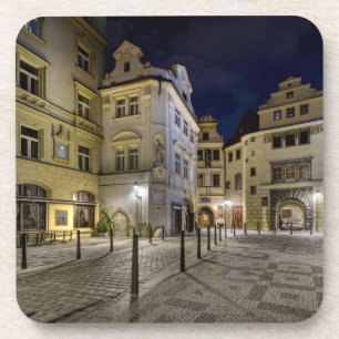 Dessous-de-verre Tapis de souris rigide nuit rue vieille ville de p