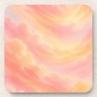 Dessous-de-verre Tapis de verre Nuages Pastel | Esthétique Rose Pêc