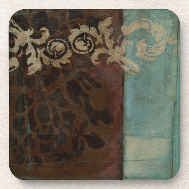 Dessous-de-verre Tapisserie Abstraite Damask par Jennifer Goldberge (Devant)