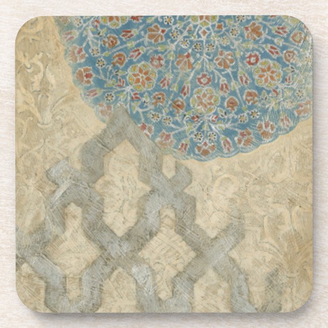 Dessous-de-verre Tapisserie d'argent décoratif Arrangement floral (Devant)