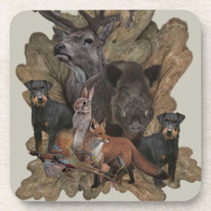 Dessous-de-verre Tapisserie de Terrier de Chasse Allemand (Jagdterr