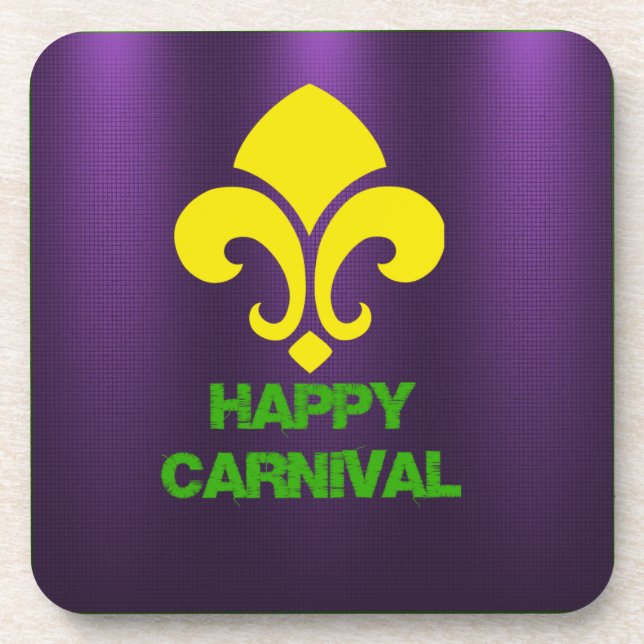 Dessous-de-verre Tasse heureuse de carnaval (Devant)