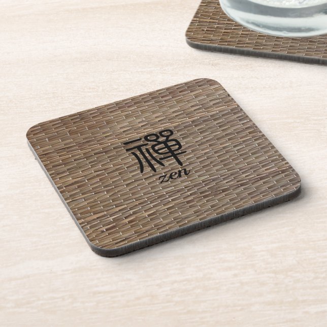 Dessous-de-verre Tatami rustique Zen (Côté gauche)