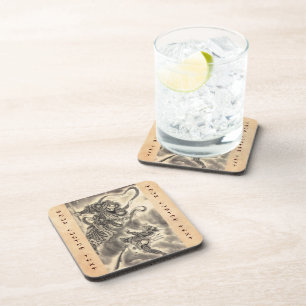 Dessous-de-verre Tatouage japonais vintage classique frais d'encre