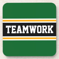 TEAMWORK Athletic Green Black les années 70 Racing
