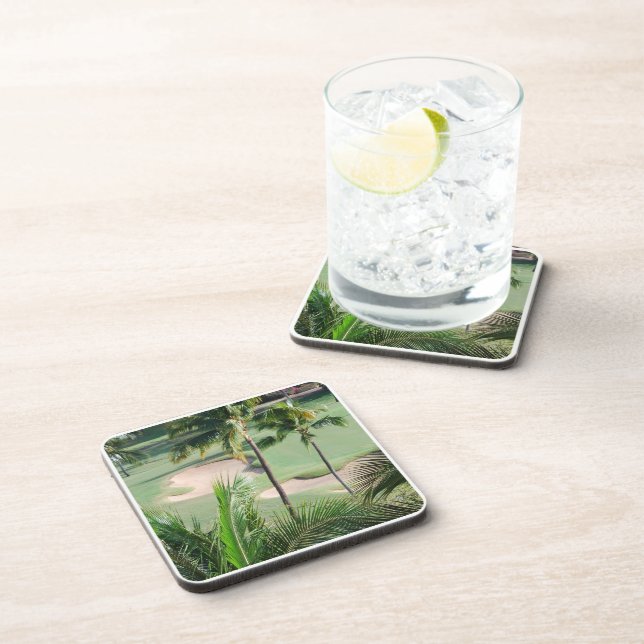 Dessous-de-verre Terrain de golf dans les tropiques réglés de six (Côté Droit)