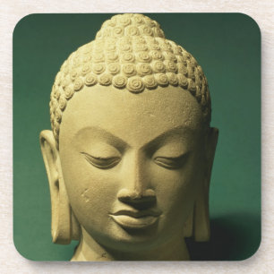 Dessous-de-verre Tête du Bouddha, Sarnath (grès)