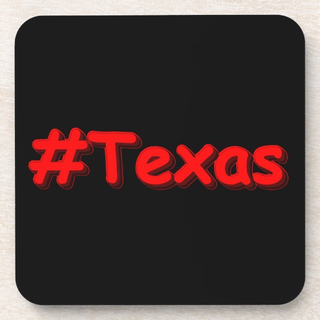 Dessous-de-verre "#Texas " Conception sympa. Commandez dès maintena (Devant)
