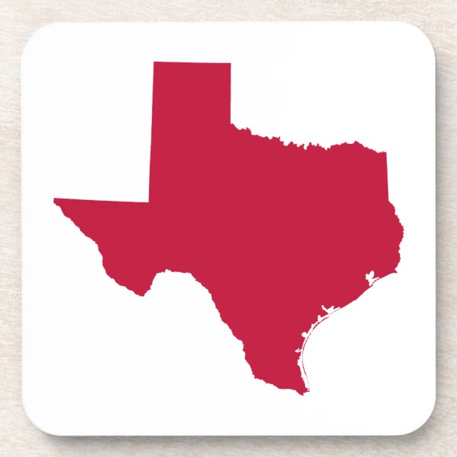 Dessous-de-verre Texas en rouge (Devant)