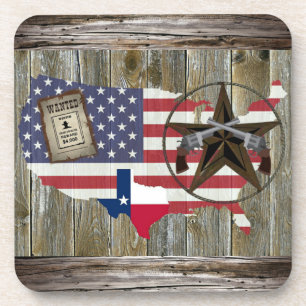 Dessous-de-verre Texas Lone Star Dueling Pistolets Symbole Recherch