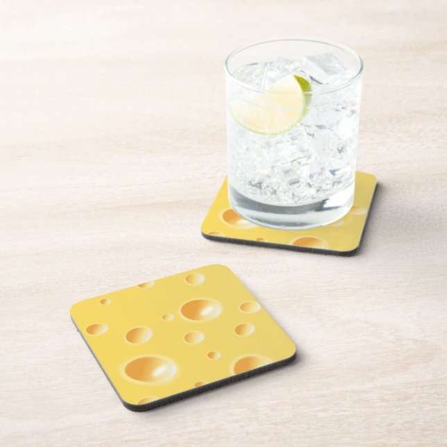 Dessous-de-verre Texture de fromage suisse jaune (Côté Droit)