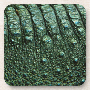 Dessous-de-verre Texture de la peau de l'alligator vert