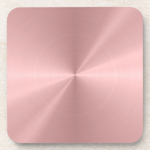 Dessous-de-verre Texture radiale métallique personnalisée d'or rose