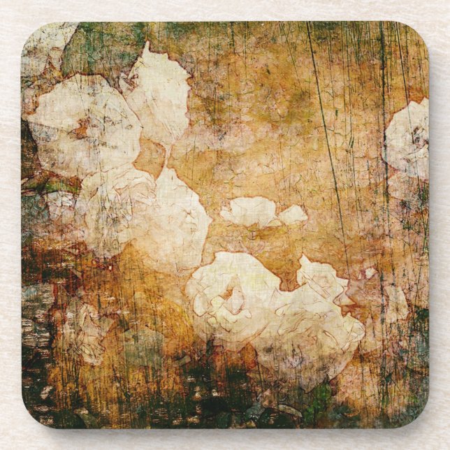 Dessous-de-verre texture vintage florale grunge d'arrière - plan (Devant)