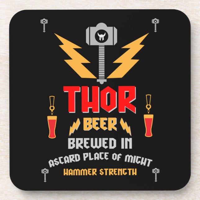 Dessous-de-verre Thor Bière Paganisme germanique (Devant)