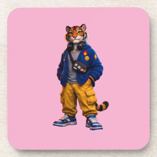 Dessous-de-verre Tigre Cool dans l'Art Streetwear - Style Urbain Ti