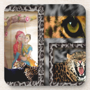 Dessous-de-verre Tigre & Couple - Impression d'art