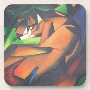 Dessous-de-verre Tigre En Style Art Géométrique Franz Marc