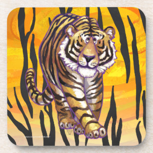 Dessous-de-verre Tigre orange et noir sauvage