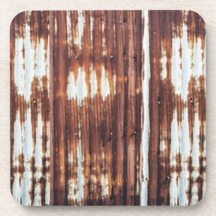 Dessous-de-verre Tin tôle ondulée vintage Tin tôle tôle rustique on