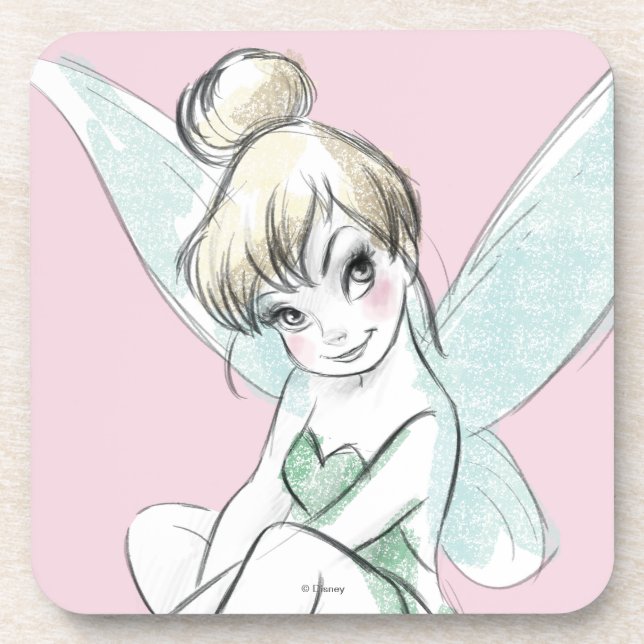 Dessous-de-verre Tinker Bell | Pastel assis (Devant)