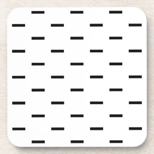 Dessous-de-verre Tirets blancs et noirs