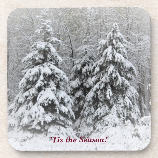Dessous-de-verre 'Tis les vacances d'hiver de saison (Devant)