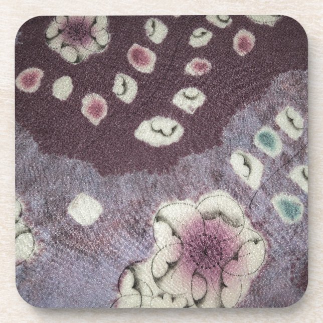 Dessous-de-verre Tissu de Kimono violet doux (Devant)