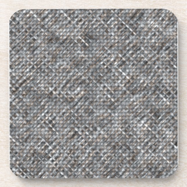 Dessous-de-verre Tissu gris et tan (Devant)