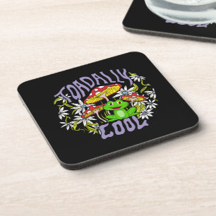 Dessous-de-verre Toadadal Cool Colorful floral et la typographie de