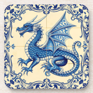 Dessous-de-verre toboggan du dragon du ciel saphir