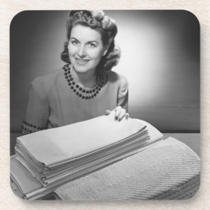 Dessous-de-verre Toile et serviettes repassées