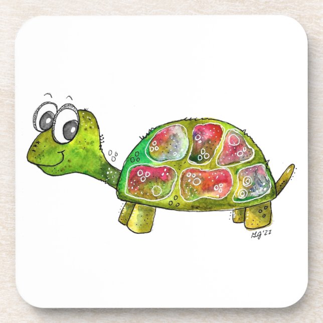 Dessous-de-verre Tortue blanche (Devant)