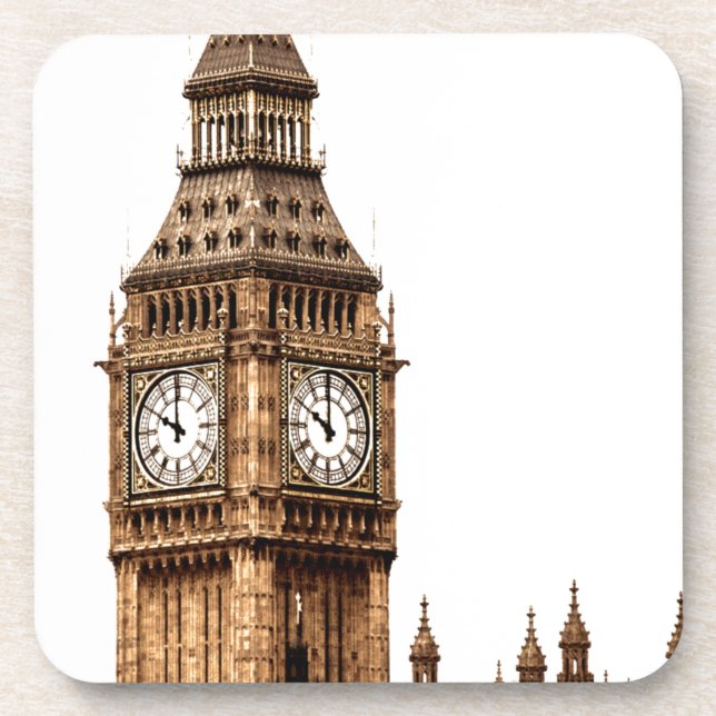 Dessous-de-verre Tour Sepia Big Ben (Devant)