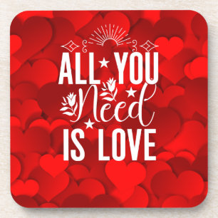 Dessous-de-verre Tout ce dont vous avez besoin est Love-20230