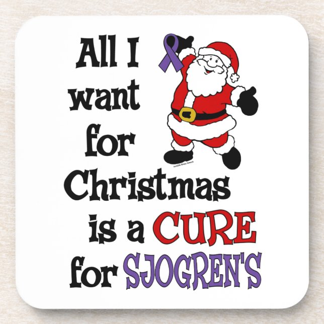 Dessous-de-verre Tout ce que je veux pour Noël...Sjogren's (Devant)