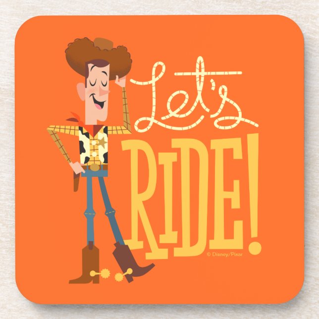 Dessous-de-verre Toy Story 4 | Illustration en bois "Ride" (Devant)