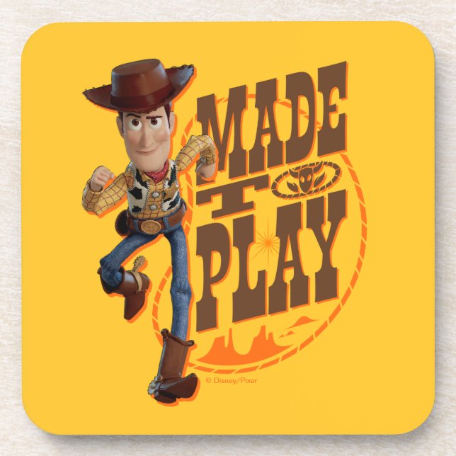 Dessous-de-verre Toy Story 4 | Woody "Fait pour jouer" (Devant)