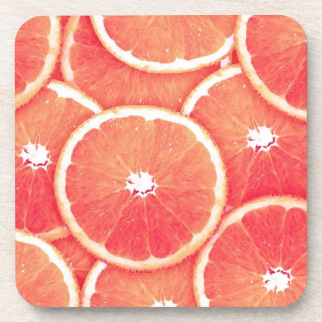 Dessous-de-verre Tranches de pamplemousse rose (Devant)