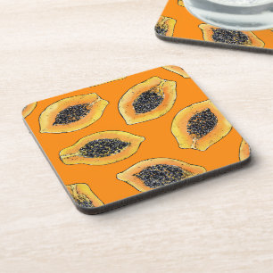 Dessous-de-verre Tranches de Papaya sur orange