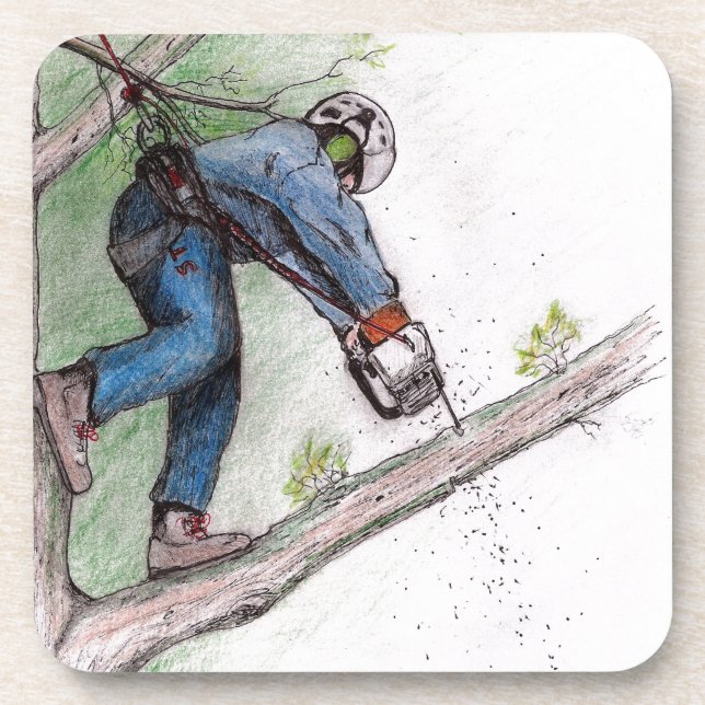 Dessous-de-verre Tree Surgeon Arborist (Devant)