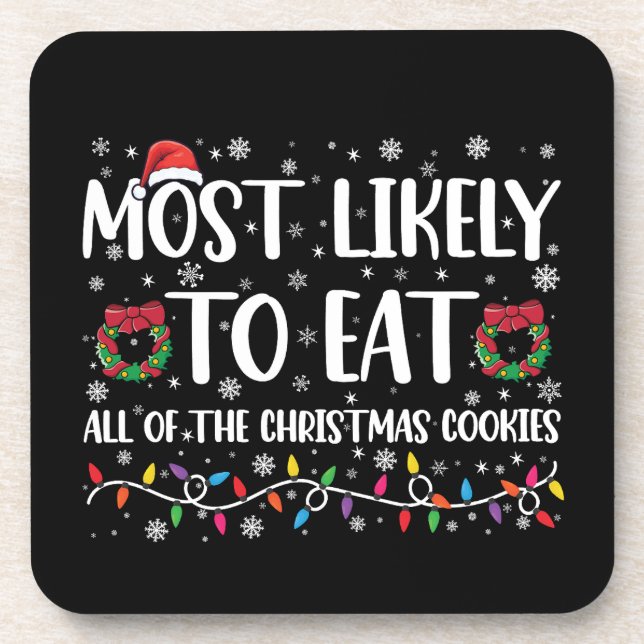 Dessous-de-verre Très Probable De Manger Tous Les Cookies De Noël (Devant)