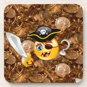 Dessous-de-verre trésor pirate emoji